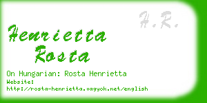 henrietta rosta business card